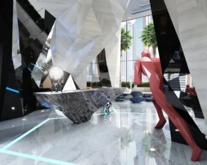 Volta by DAMAC in Downtown Dubai luxury art inspired lobby with sculptural design features and contemporary interiors in Dubai - Presented by Tohid Fetrat