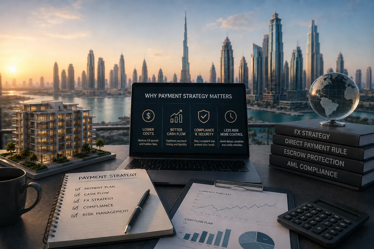 Why off plan payment strategy matters for Dubai property buyers featuring cash flow FX strategy and escrow protection planning Presented by Tohid Fetrat