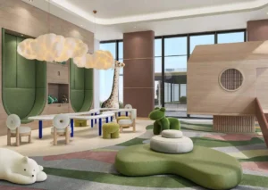 Arancia at The Yards by Beyond Developments indoor kids playroom with creative play areas and family friendly amenities in Dubai Presented by Tohid Fetrat