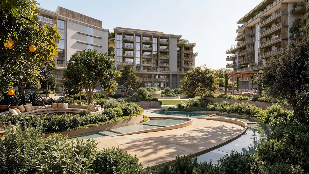 arancia-the-yards-beyond-developments-apartments-water-feature-garden-dubai-tohid-fetrat