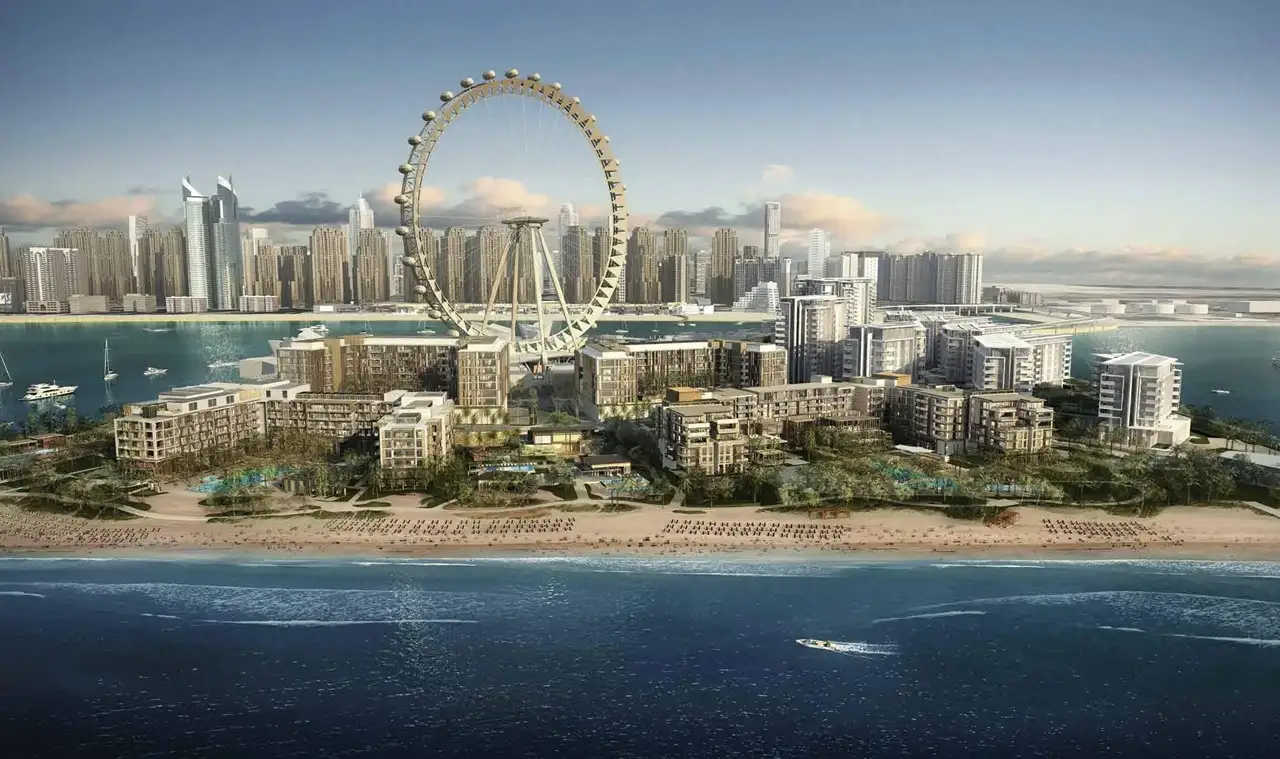 Bluewaters Island properties for sale featuring beachfront residences, Ain Dubai views, waterfront lifestyle, and Dubai skyline Presented by Tohid Fetrat