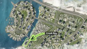 Creek Bay at Dubai Creek Harbour by Emaar Properties location within Dubai Creek Harbour master plan in Dubai Presented by Tohid Fetrat