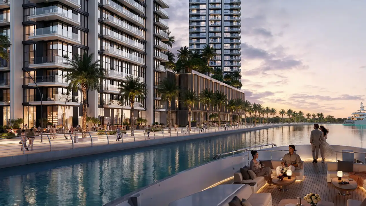 Creek Bay at Dubai Creek Harbour by Emaar Properties waterfront promenade with luxury residences, marina views and yacht lifestyle in Dubai Presented by Tohid Fetrat