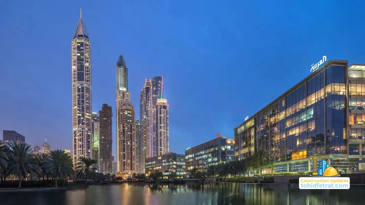 Why Dubai Media City Construction Updates Matter for Dubai Property Investors featuring the Dubai Media City skyline and commercial district. Presented by Tohid Fetrat