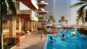 Elegance Tower by DAMAC in Downtown Dubai featuring family swimming pool and outdoor leisure facilities in Dubai - Presented by Tohid Fetrat