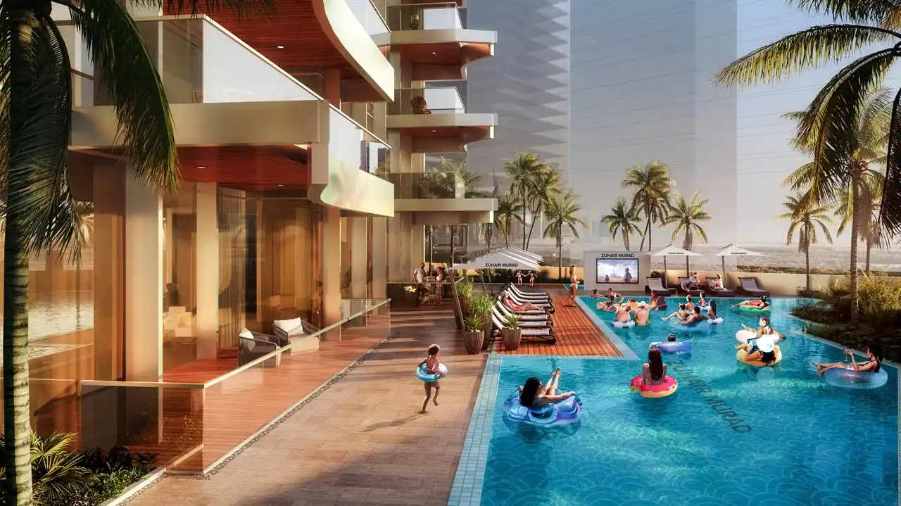 Elegance Tower by DAMAC in Downtown Dubai featuring family swimming pool and outdoor leisure facilities in Dubai - Presented by Tohid Fetrat