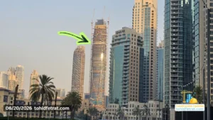 Mercedes Benz Places by Binghatti construction progress on 20 June 2026 showing the rising tower structure within the Downtown Dubai skyline Captured by Tohid Fetrat