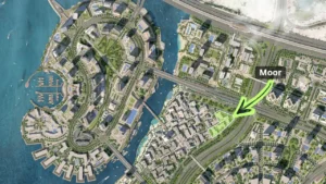 Moor at Dubai Creek Harbour by Emaar Properties location within Dubai Creek Harbour master community map highlighting the project site in Dubai Presented by Tohid Fetrat