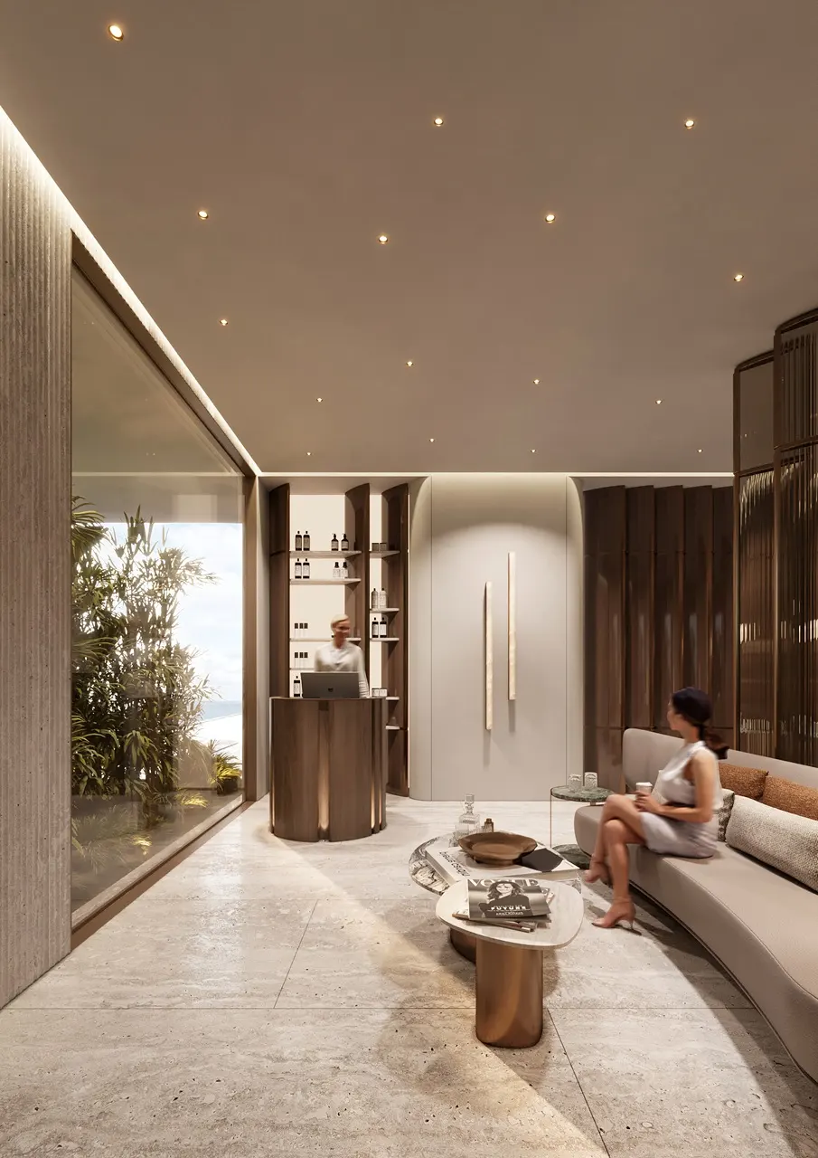 Salon and beauty lounge at ORLA, Dorchester Collection, Dubai featuring luxury wellness services, private grooming facilities, and exclusive resident experiences. Presented by Tohid Fetrat