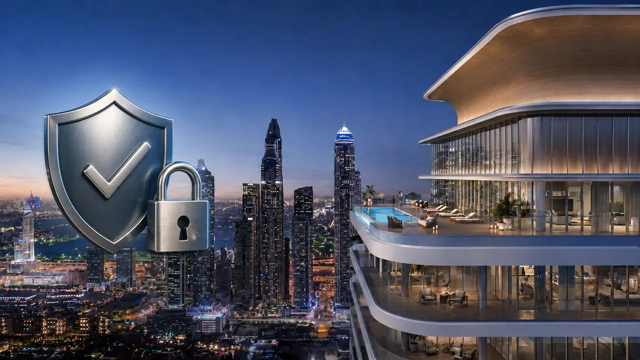 Palace by the Beach at Emaar Beachfront by Emaar luxury waterfront residence with escrow account security symbols in Dubai Presented by Tohid Fetrat