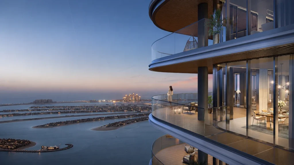 Palace by the Beach at Emaar Beachfront by Emaar luxury waterfront residence with panoramic Palm Jumeirah sunset views in Dubai Presented by Tohid Fetrat