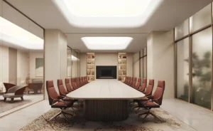 Palm Beach Tower 1 at Palm Jumeirah by Nakheel business lounge and executive meeting room with modern interior design in Dubai Presented by Tohid Fetrat