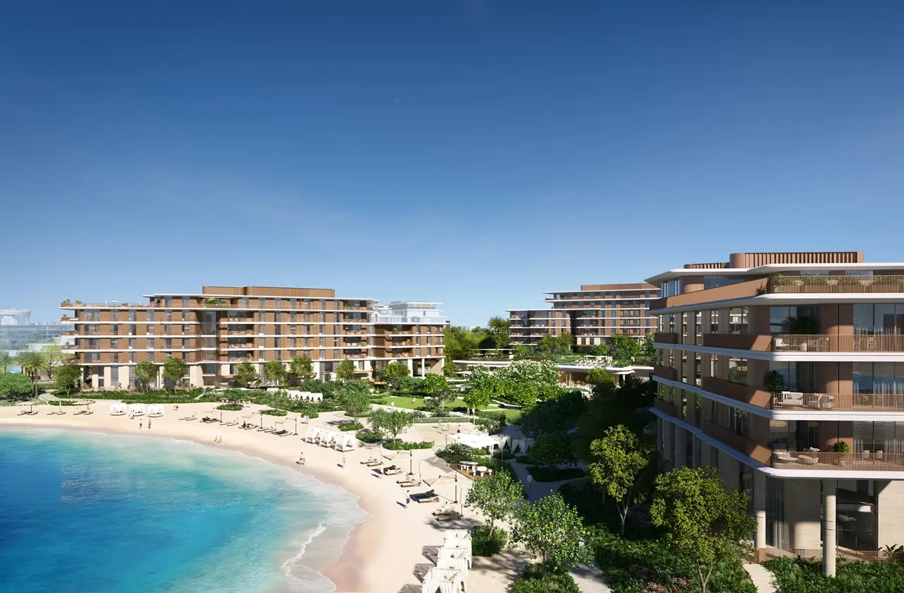 Palm Central Frond N Residences at Palm Jebel Ali by Nakheel beachfront residences with landscaped gardens, sandy shoreline and waterfront living environment in Dubai - Presented by Tohid Fetrat