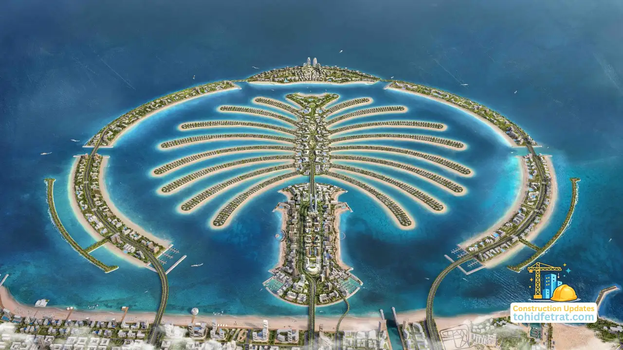 Palm Jebel Ali Construction Update featuring the iconic palm shaped masterplan and waterfront island development in Dubai Presented by Tohid Fetrat