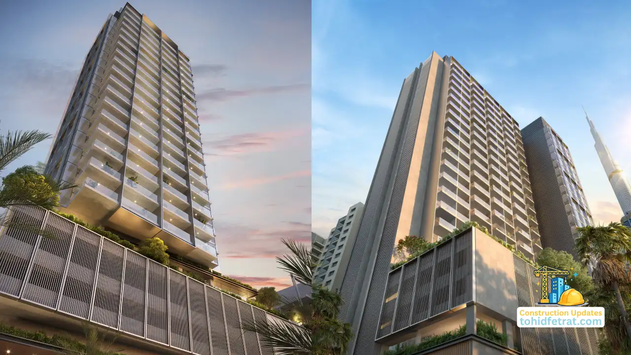 Rove Home Downtown Dubai Construction Updates page featuring tower construction progress, façade development, structural advancement, project milestones, and ongoing development activity in Downtown Dubai. Presented by Tohid Fetrat
