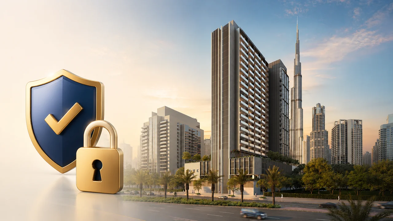 Rove Home Downtown Dubai escrow account page featuring secure property payments, buyer fund protection, regulated escrow accounts, transaction security, and off-plan investment safeguards in Downtown Dubai. Presented by Tohid Fetrat