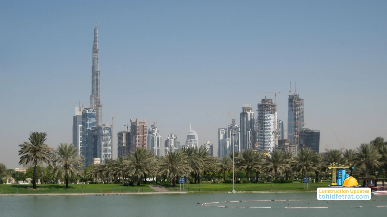 Why Safa Park Construction Updates Matter for Dubai Property Investors featuring Safa Park, the Dubai skyline, and ongoing high rise developments. Presented by Tohid Fetrat