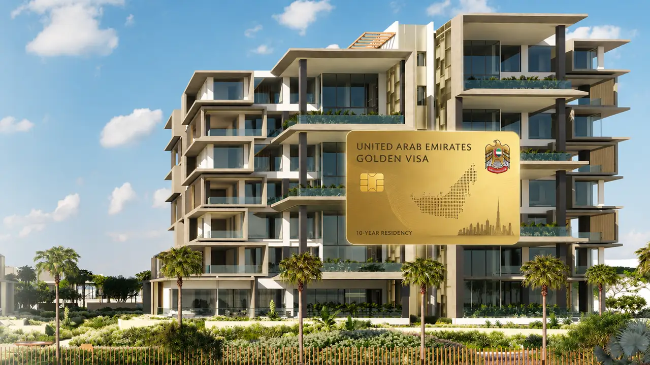 Six Senses Residences The Palm with a United Arab Emirates Golden Visa card representing potential long term residency opportunities through qualifying property investment Presented by Tohid Fetrat