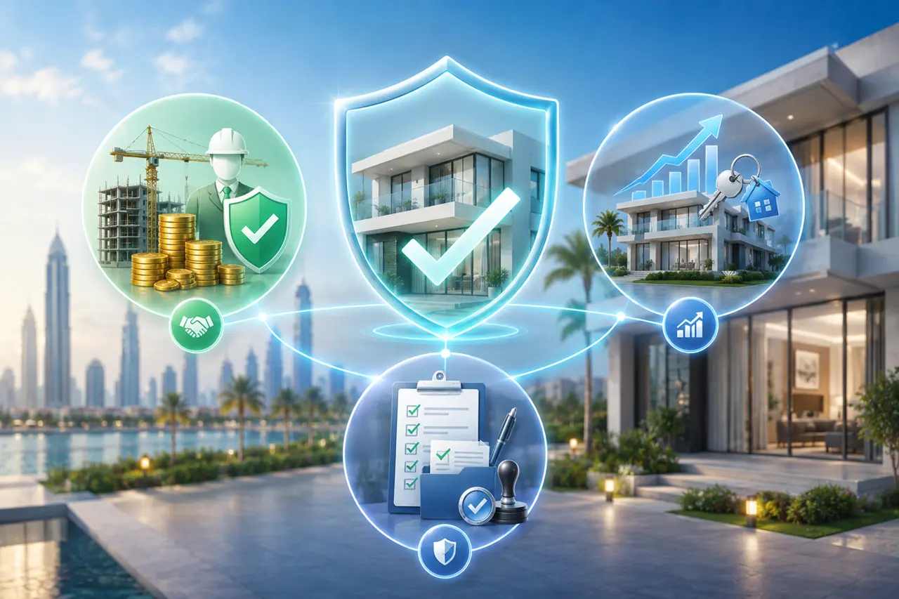 Visual illustration showing how snagging inspections protect property value reduce repair costs and support a safer home purchase in Dubai Presented by Tohid Fetrat