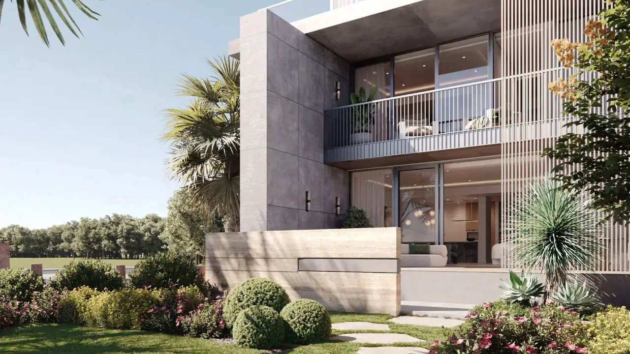 ANWA Aria by OMNIYAT luxury garden residence with landscaped outdoor space private terrace and contemporary architecture in Dubai Presented by Tohid Fetrat