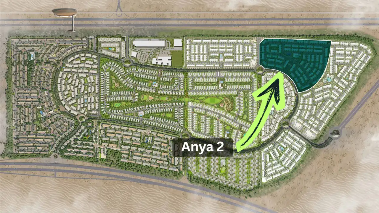 Anya 2 at Arabian Ranches 3 by Emaar Properties location within the Arabian Ranches 3 master community map highlighting the project position in Dubai - Presented by Tohid Fetrat
