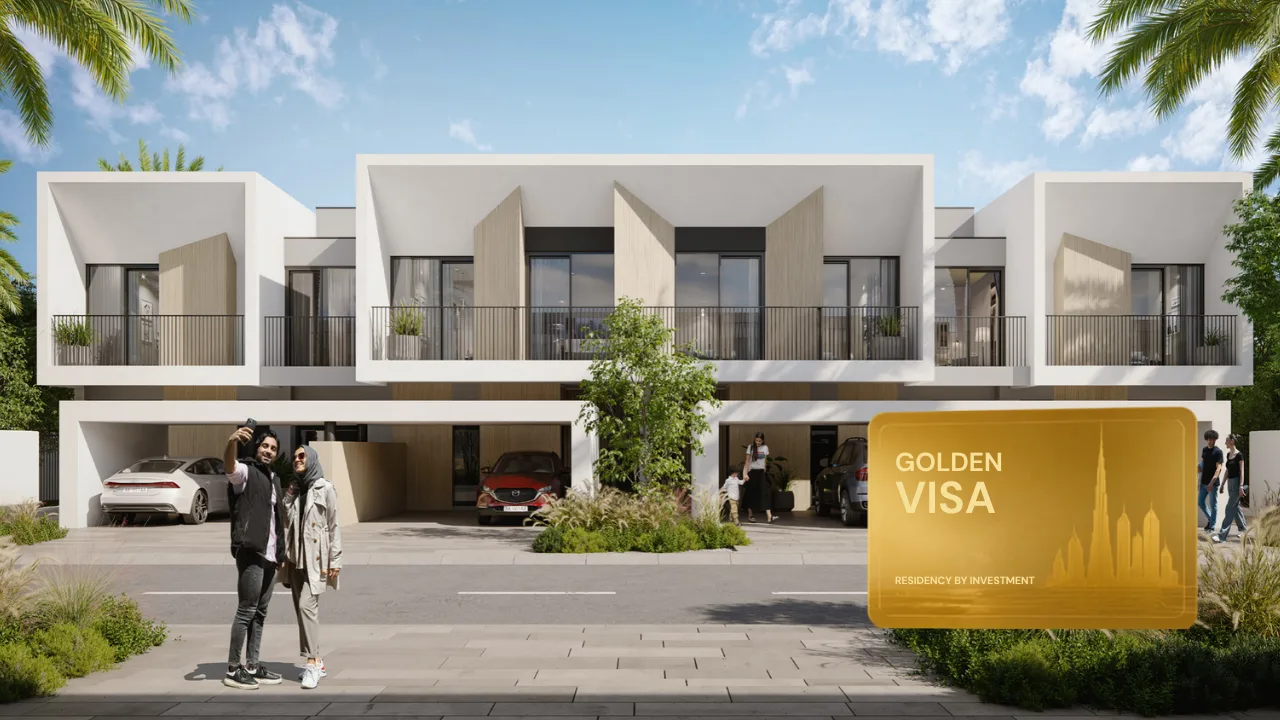 Anya at Arabian Ranches 3 by Emaar Properties contemporary townhouse representing Golden Visa eligibility in Dubai Presented by Tohid Fetrat