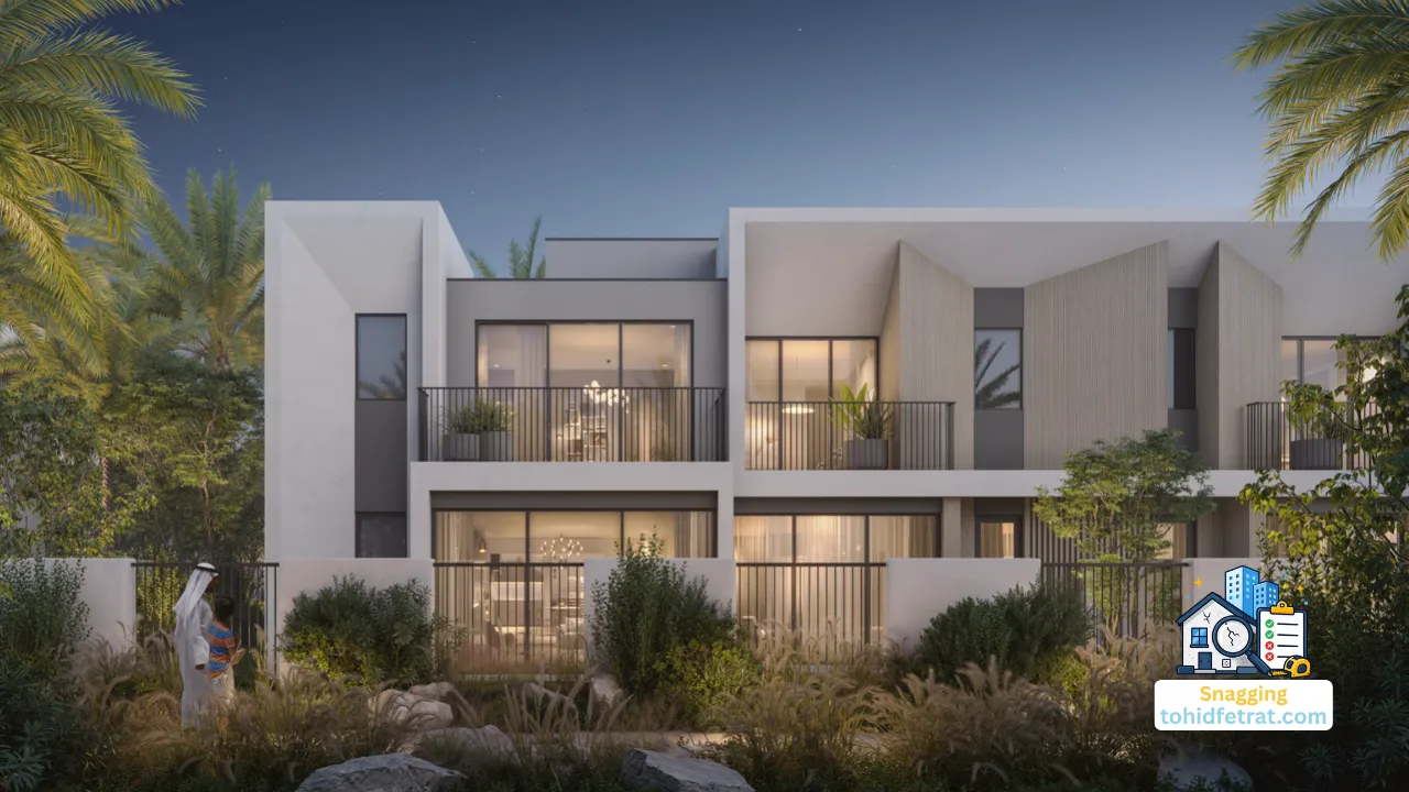 Anya at Arabian Ranches 3 by Emaar Properties contemporary townhouse representing independent snagging inspection in Dubai Presented by Tohid Fetrat
