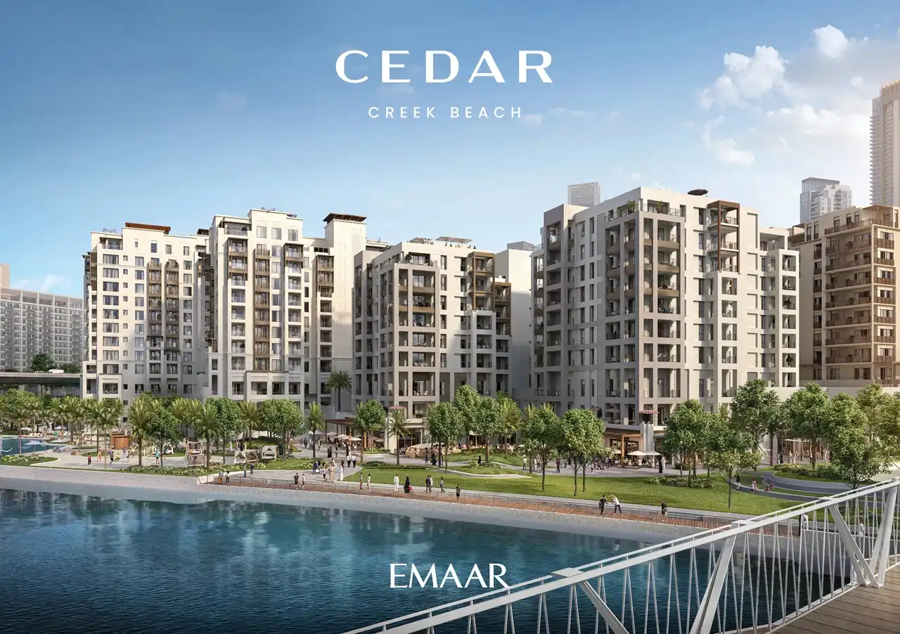 Cedar at Dubai Creek Harbour by Emaar Properties waterfront residential buildings with landscaped promenade and creek views in Dubai - Presented by Tohid Fetrat
