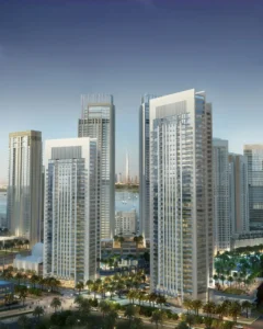 Creek Gate at Dubai Creek Harbour by Emaar Properties twin residential towers with Dubai skyline and waterfront views in Dubai - Presented by Tohid Fetrat