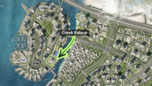 Creek Palace at Dubai Creek Harbour by Emaar Properties location map showing the project position within Dubai Creek Harbour in Dubai Presented by Tohid Fetrat