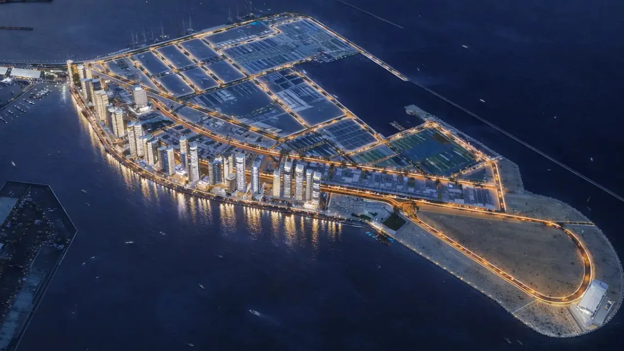 Dubai Maritime City Properties for Sale master plan showing the waterfront district coastal development road network and future residential communities in Dubai Presented by Tohid Fetrat