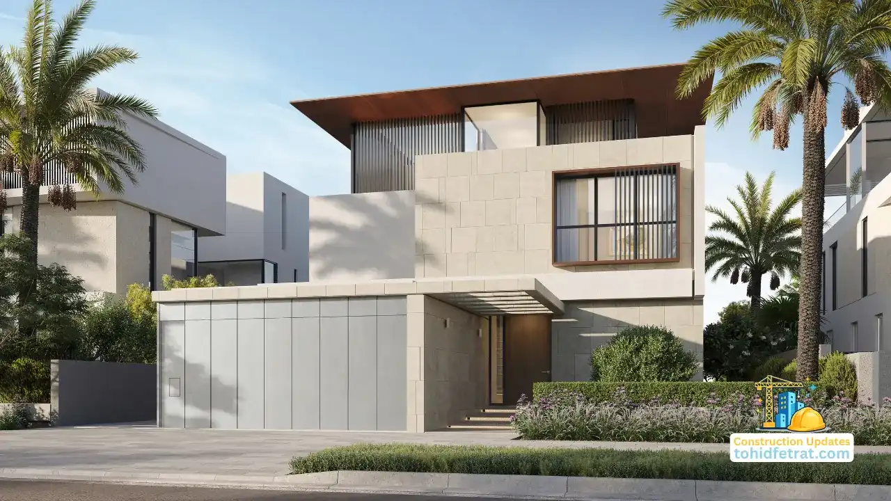 Frond B by Nakheel in Palm Jebel Ali construction update July 2026 showing beachfront villa progress across the frond in Dubai - Presented by Tohid Fetrat
