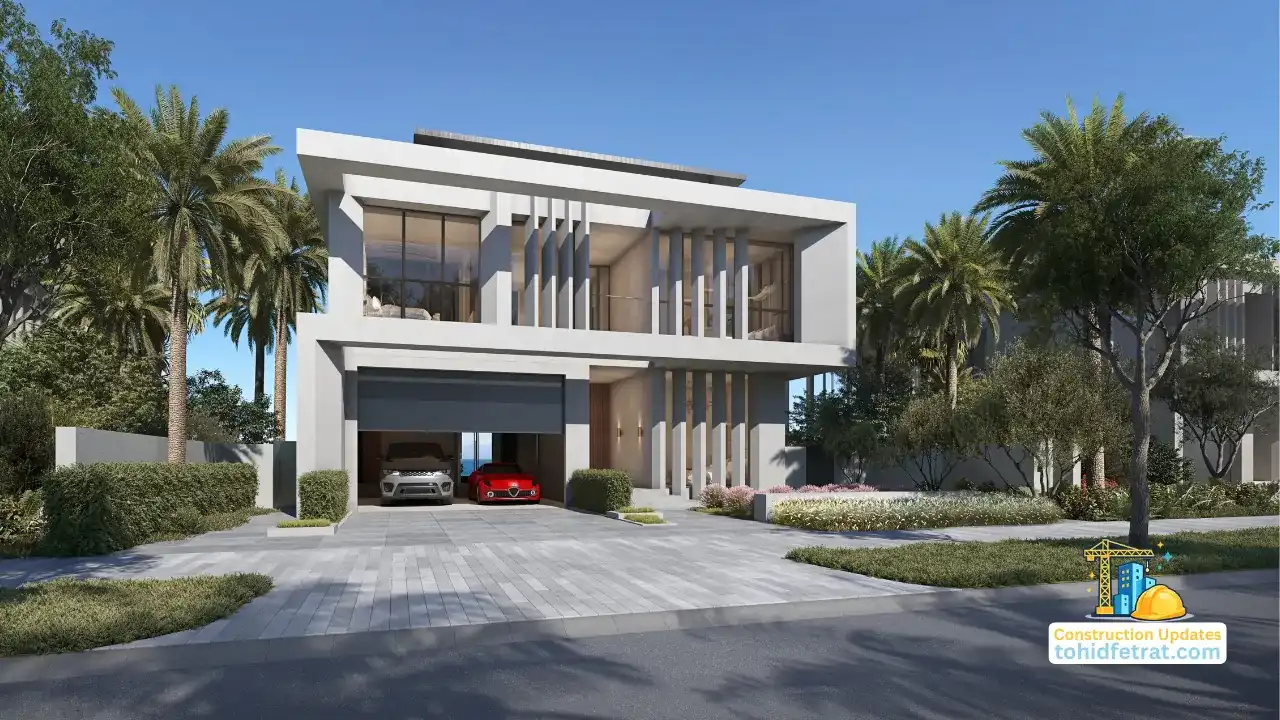 Frond C by Nakheel in Palm Jebel Ali construction updates showing beachfront villa progress on the frond in Dubai - Presented by Tohid Fetrat