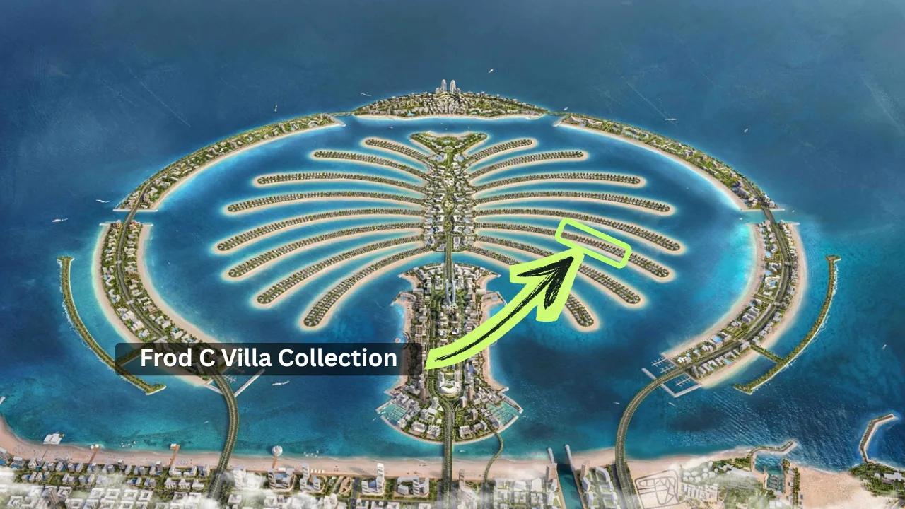 Frond C by Nakheel in Palm Jebel Ali location within Palm Jebel Ali showing the frond position beach frontage and connection to the island spine in Dubai - Presented by Tohid Fetrat