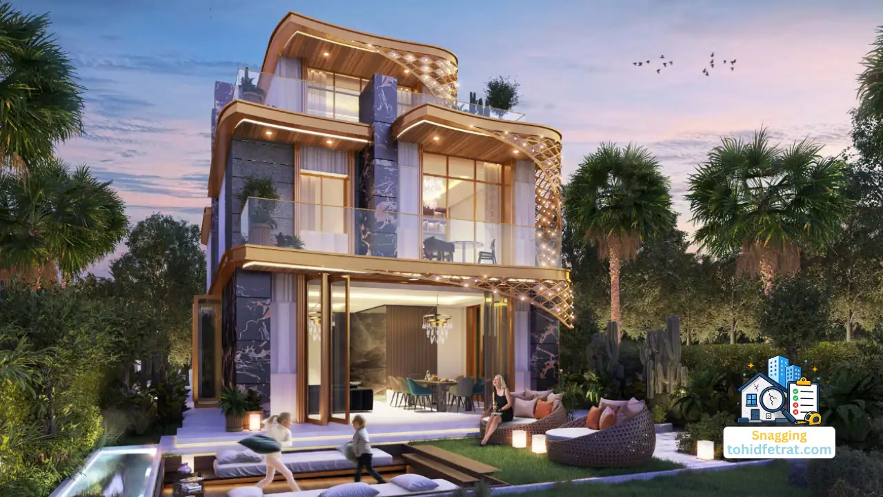 Luxury villa at GEMS Estates in DAMAC Hills featured for the GEMS Estates Snagging Inspection service. Presented by Tohid Fetrat