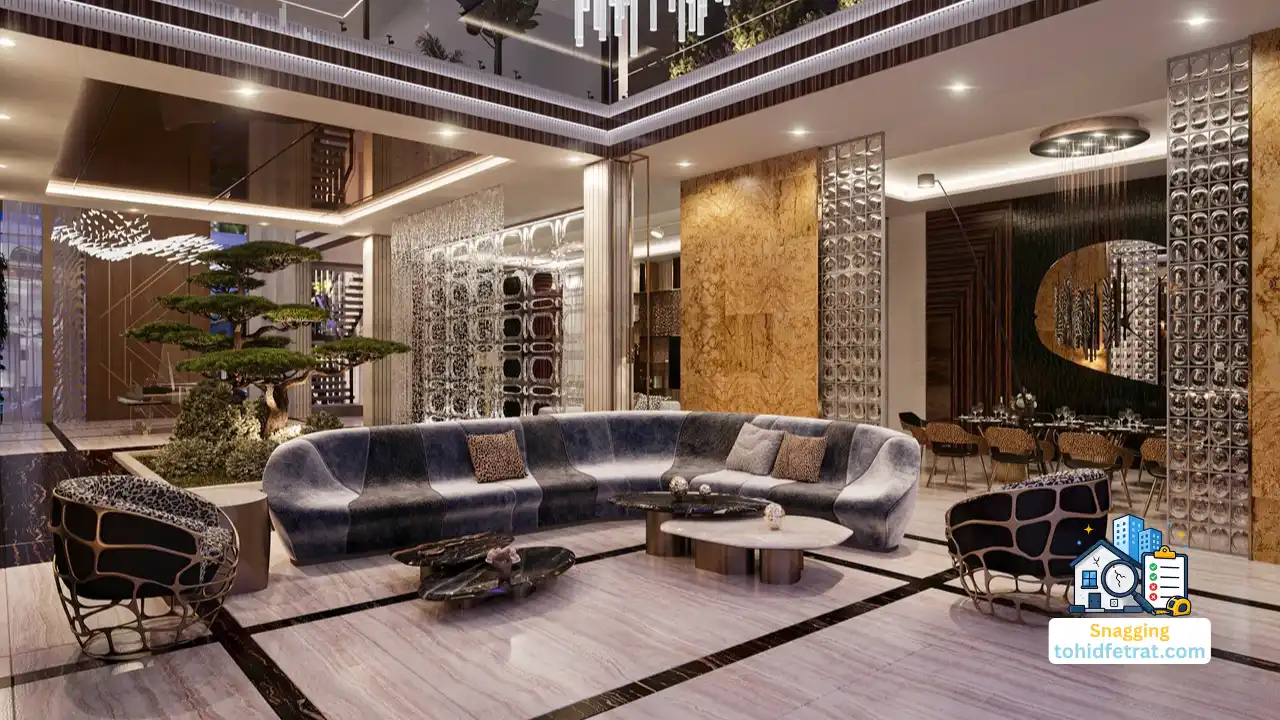 Luxury interior at GEMS Estates in DAMAC Hills illustrating why an independent inspection protects GEMS Estates buyers before property handover. Presented by Tohid Fetrat