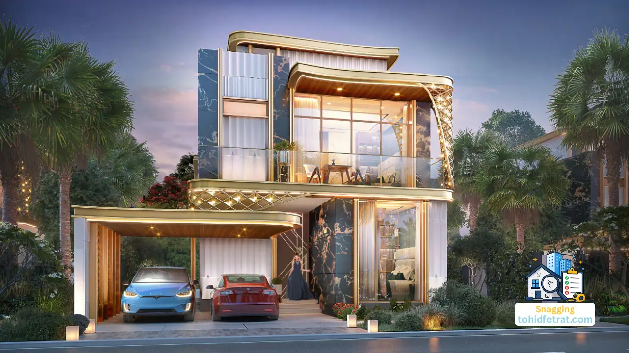 Luxury villa at GEMS Estates in DAMAC Hills highlighting why snagging matters at this stage before property handover. Presented by Tohid Fetrat