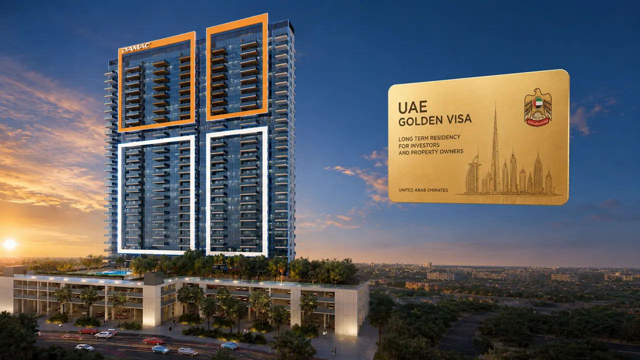 Golf Gate 2 at DAMAC Hills by DAMAC Properties with UAE Golden Visa eligibility for qualifying property buyers in Dubai Presented by Tohid Fetrat