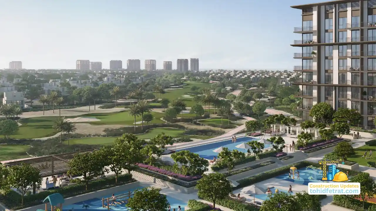 Golf Trails by Emaar in Emaar South construction updates showing the golf course residences and community progress in Dubai - Presented by Tohid Fetrat