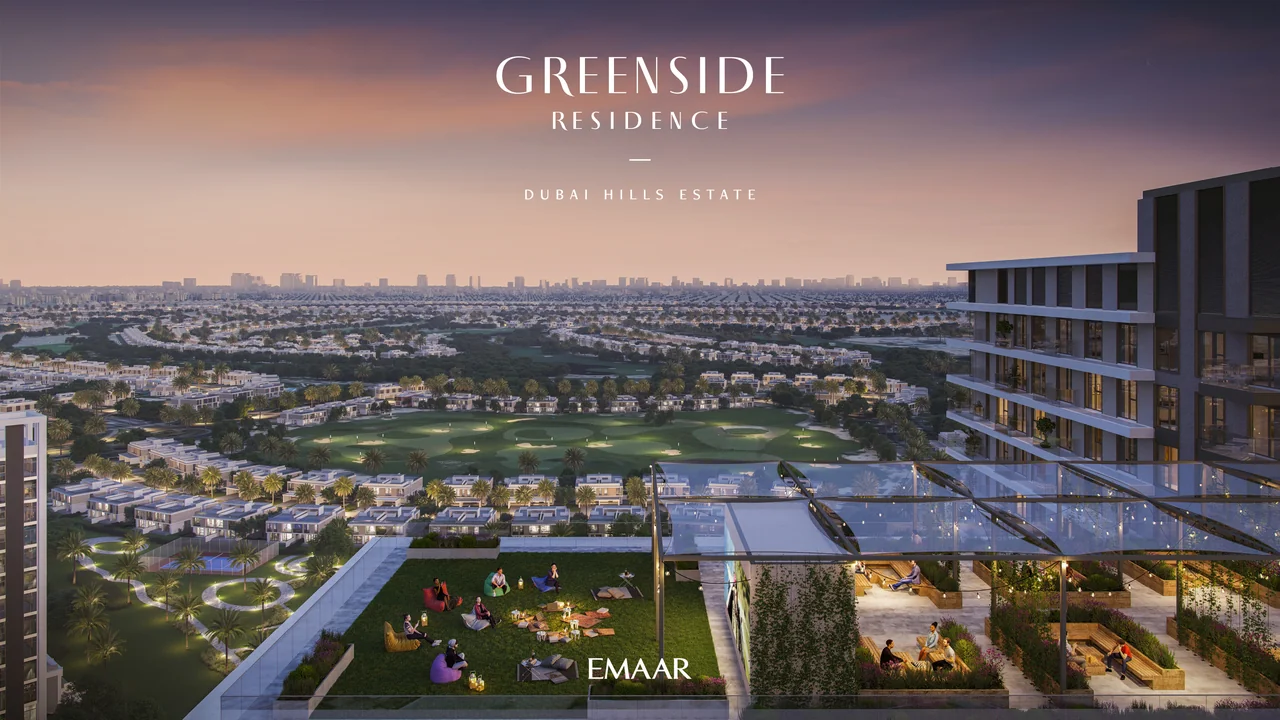 Greenside Residence by Emaar in Dubai Hills Estate connectivity map showing road links and access routes to surrounding Dubai destinations in Dubai - Presented by Tohid Fetrat