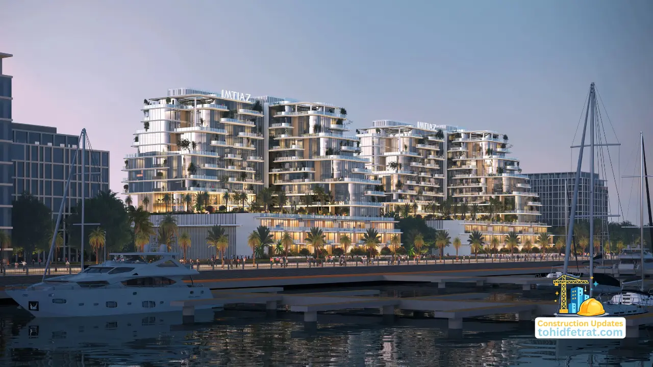 Imtiaz Developments Construction Updates featuring a luxury waterfront residential development with marina views in Dubai Presented by Tohid Fetrat