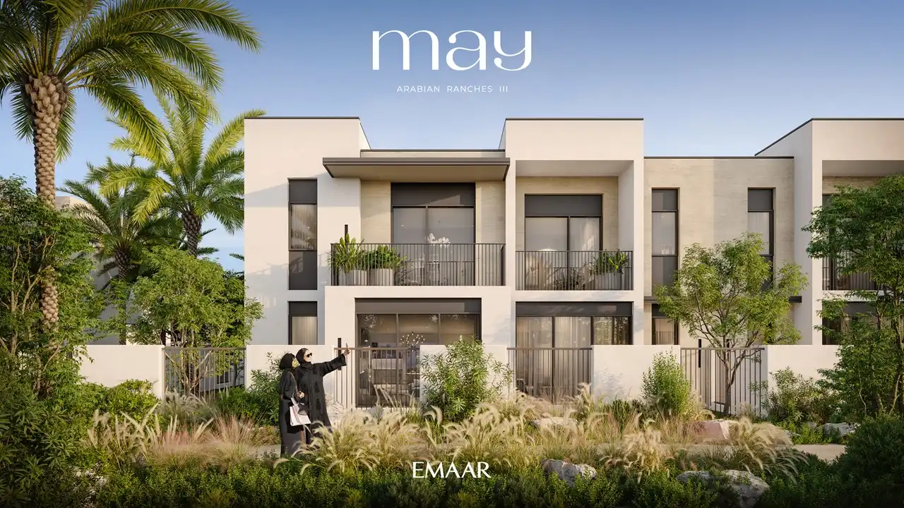 May at Arabian Ranches 3 by Emaar Properties contemporary townhouse with landscaped private garden and modern façade in Dubai Presented by Tohid Fetrat