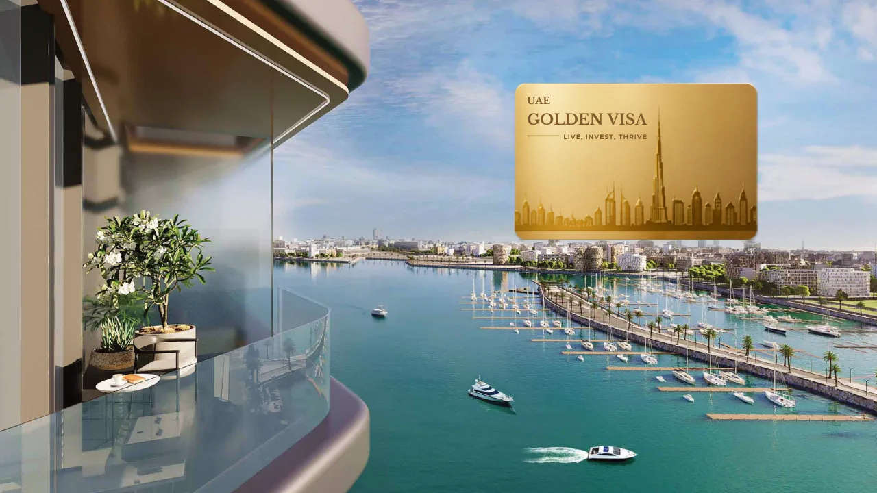 Nautica One by Select Group in Dubai Maritime City overlooking the marina with UAE Golden Visa eligibility concept in Dubai Presented by Tohid Fetrat