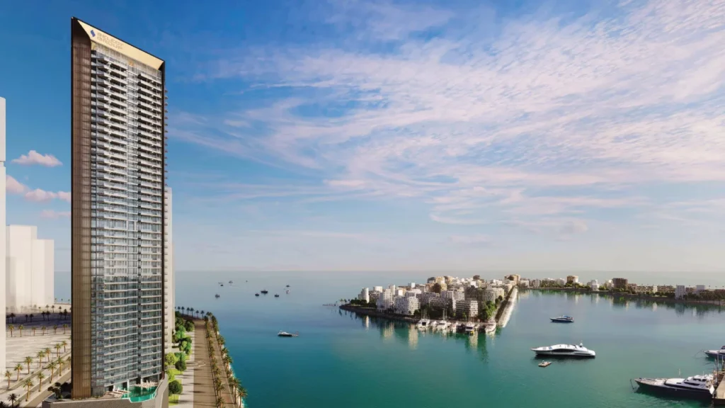 Nautica One by Select Group in Dubai Maritime City overlooking the waterfront skyline and marina in Dubai Presented by Tohid Fetrat