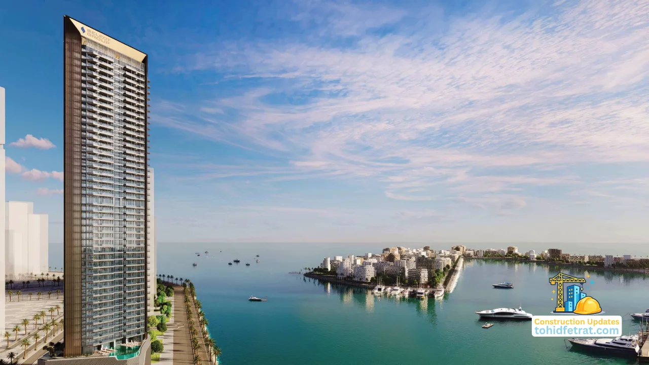 Nautica Two by Select Group in Dubai Maritime City construction updates April 2026 featuring the waterfront residential tower overlooking the Gulf in Dubai Presented by Tohid Fetrat