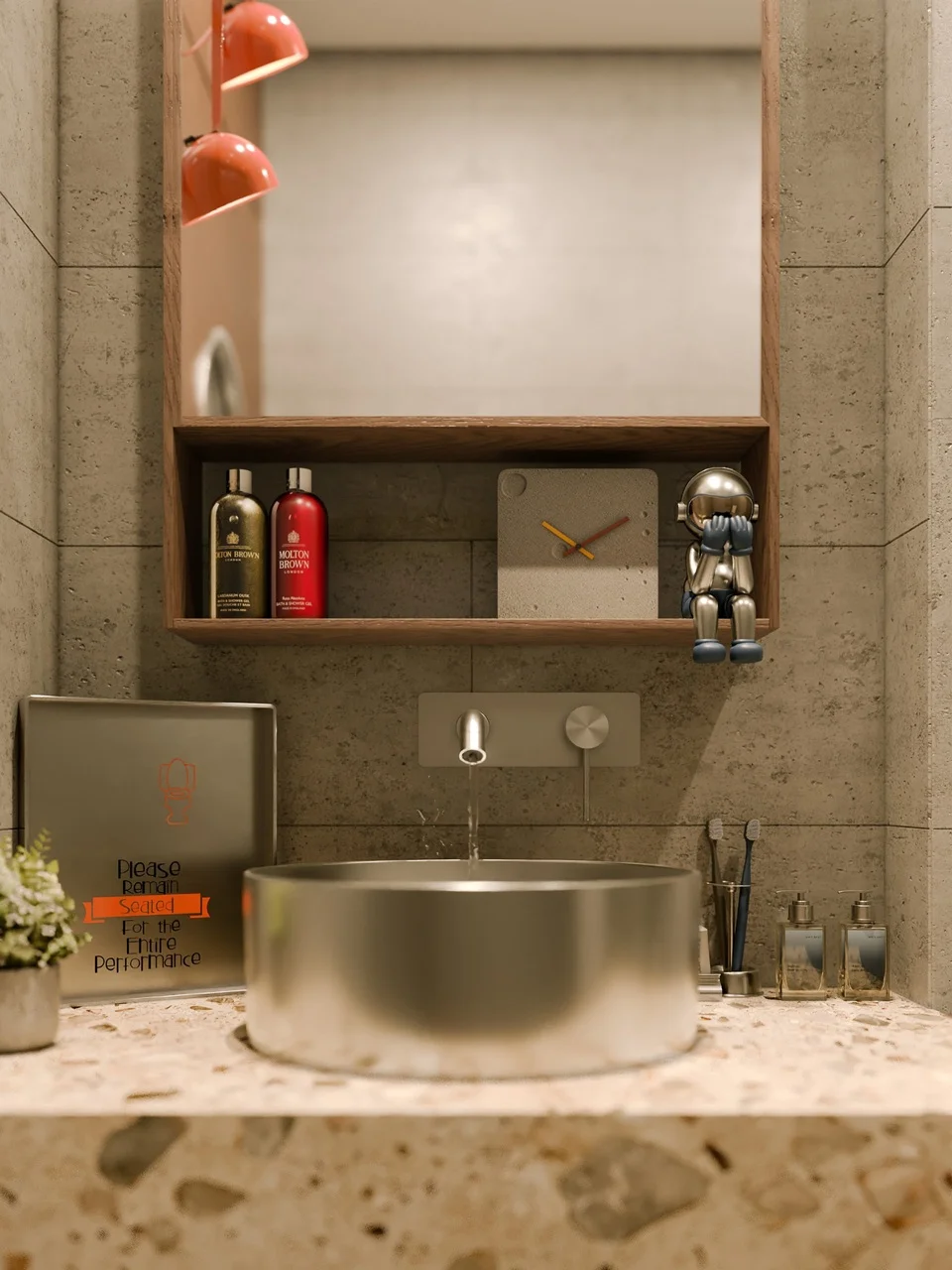 RAW District 2 by Imtiaz contemporary bathroom vanity with premium finishes and modern fixtures in Dubai - Presented by Tohid Fetrat