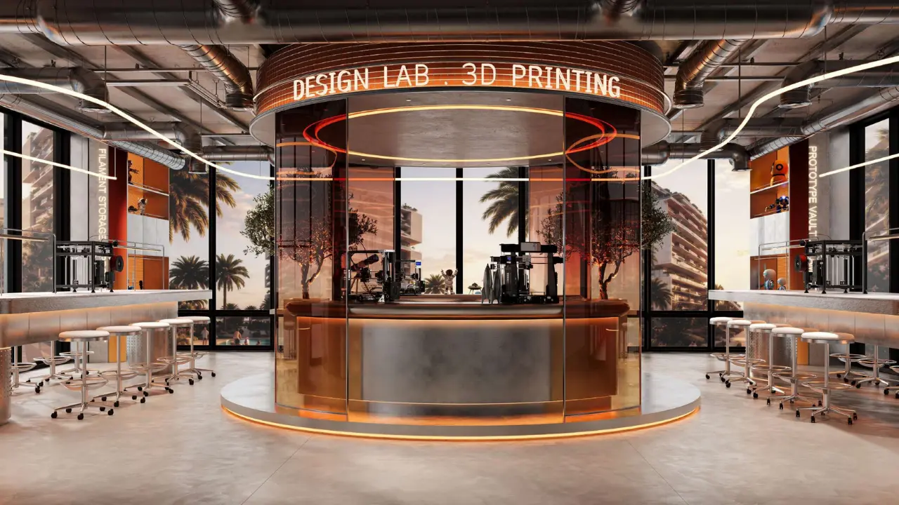 RAW District by Imtiaz in Downtown Jebel Ali design lab with 3D printing studio, innovation workspace, and contemporary creative facilities in Dubai - Presented by Tohid Fetrat