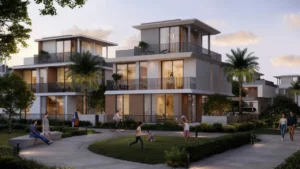 Selvara 3 at Grand Polo Club & Resort by Emaar Properties contemporary luxury villas overlooking a landscaped community park in Dubai Presented by Tohid Fetrat