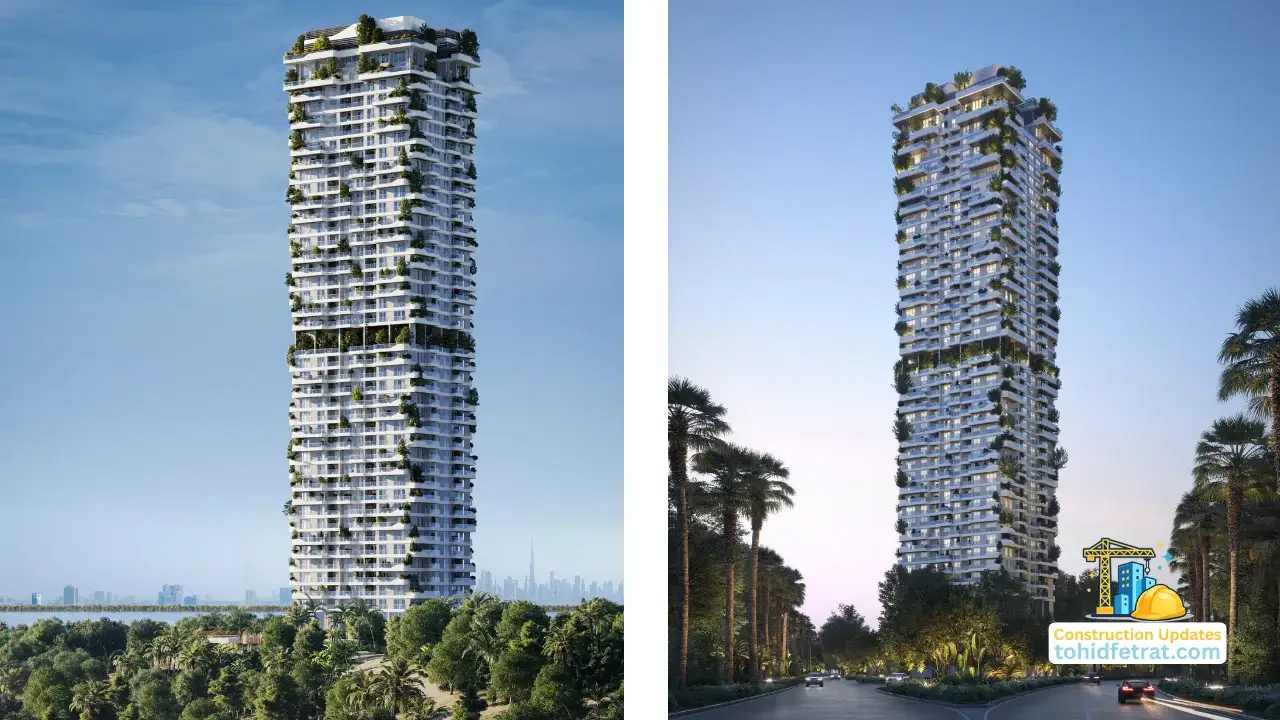 Talea by Beyond in Dubai Maritime City construction update March 2026 showing the waterfront residential towers progressing over Dubai Maritime City in Dubai - Presented by Tohid Fetrat
