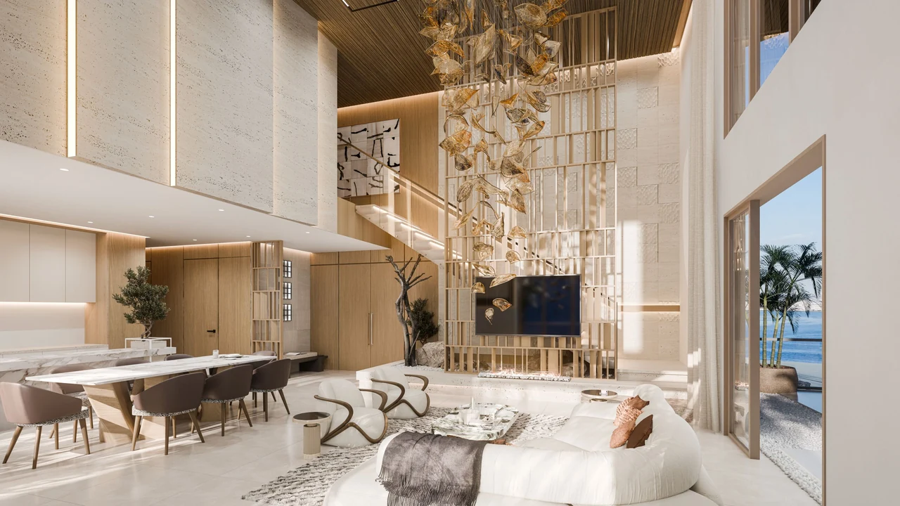 Talea by Beyond in Dubai Maritime City guest bedroom interior with layered textiles and reading corner in Dubai - Presented by Tohid Fetrat